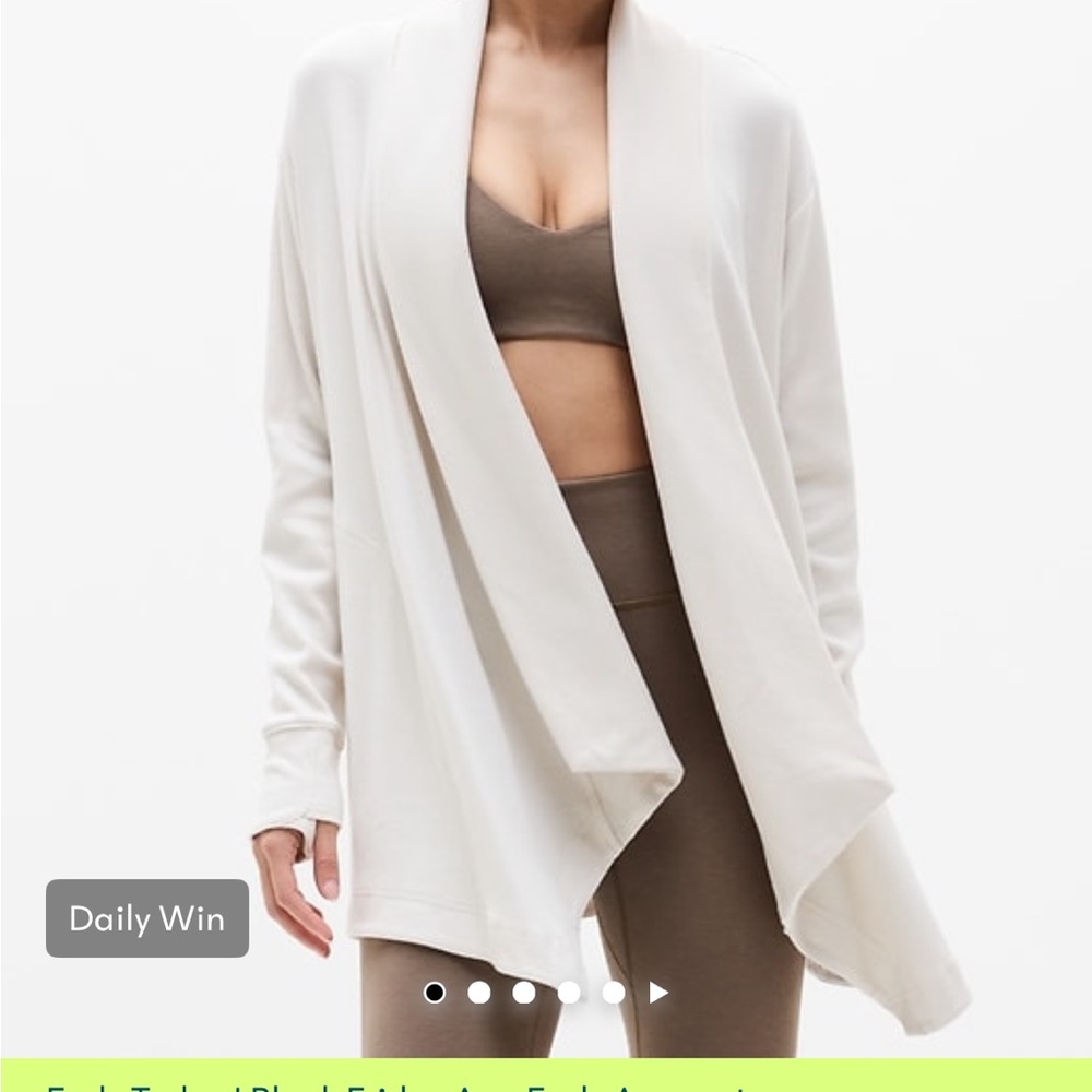 Athleta Pranayama Restore Wrap Cardigan white Size Medium Tall